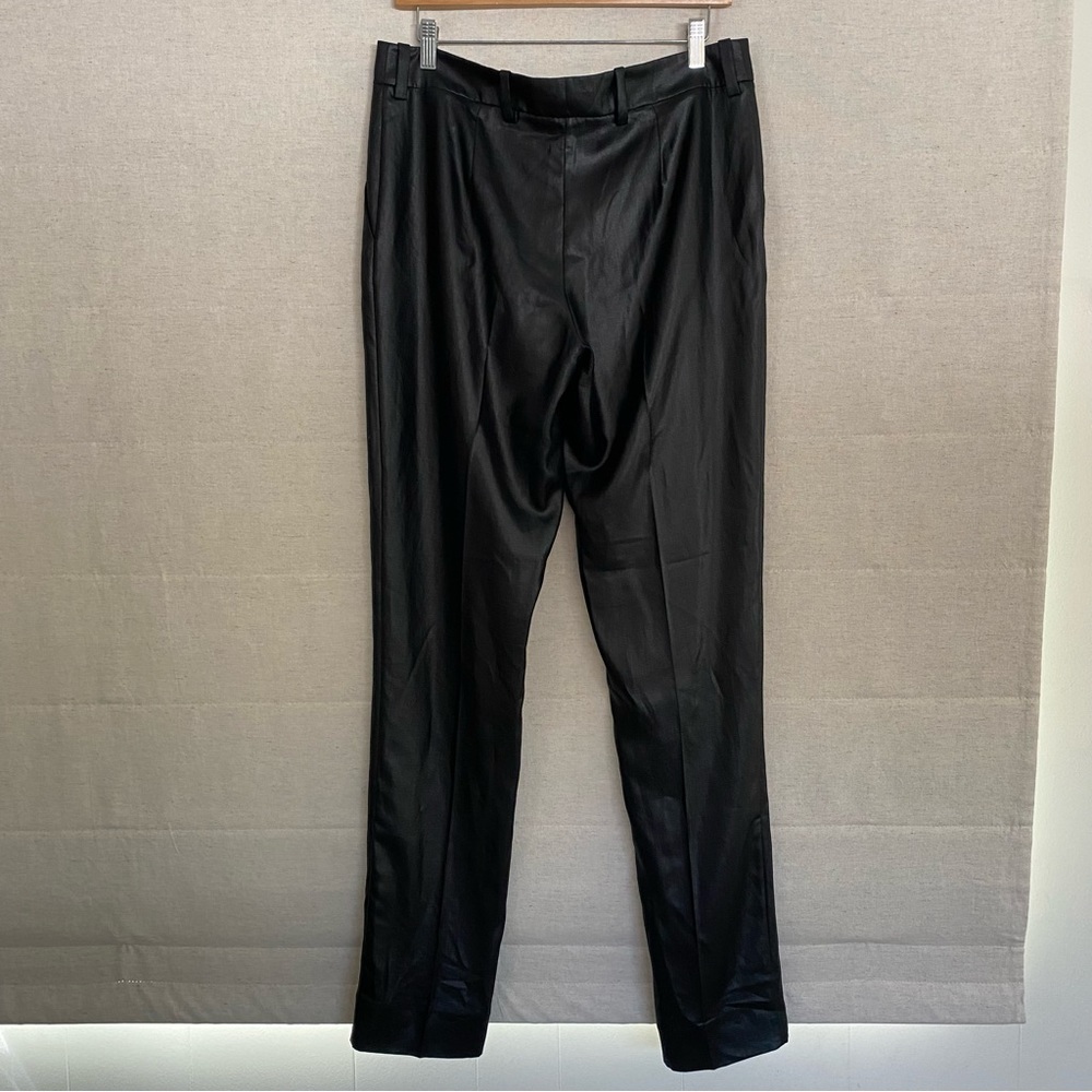 Diane von Furstenberg Black Trousers with Sheen
